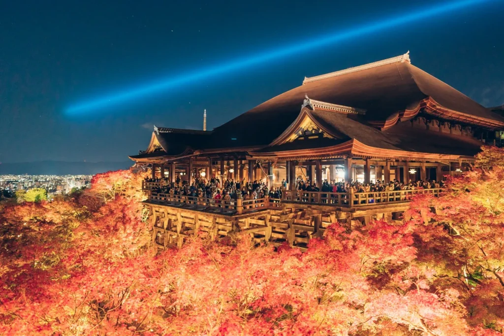 京都のおすすめスポット-清水寺（夜、紅葉ライトアップ）_結論BLOG